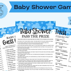 Ultimate Baby Shower Game Bundle - Printable Blue Games for an Unforgettable Baby Shower
