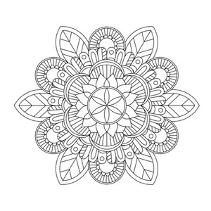 Mandala, Mandala-Malvorlagen, druckbare Mandala-Seite, druckbare Malvorlagen, Mandalas, Malvorlagen für Erwachsene, Mandala-Malvorlagen Bild 6