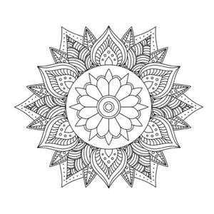 Mandala, Mandala-Malvorlagen, druckbare Mandala-Seite, druckbare Malvorlagen, Mandalas, Malvorlagen für Erwachsene, Mandala-Malvorlagen Bild 9