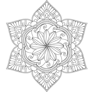Mandala, Mandala-Malvorlagen, druckbare Mandala-Seite, druckbare Malvorlagen, Mandalas, Malvorlagen für Erwachsene, Mandala-Malvorlagen Bild 1