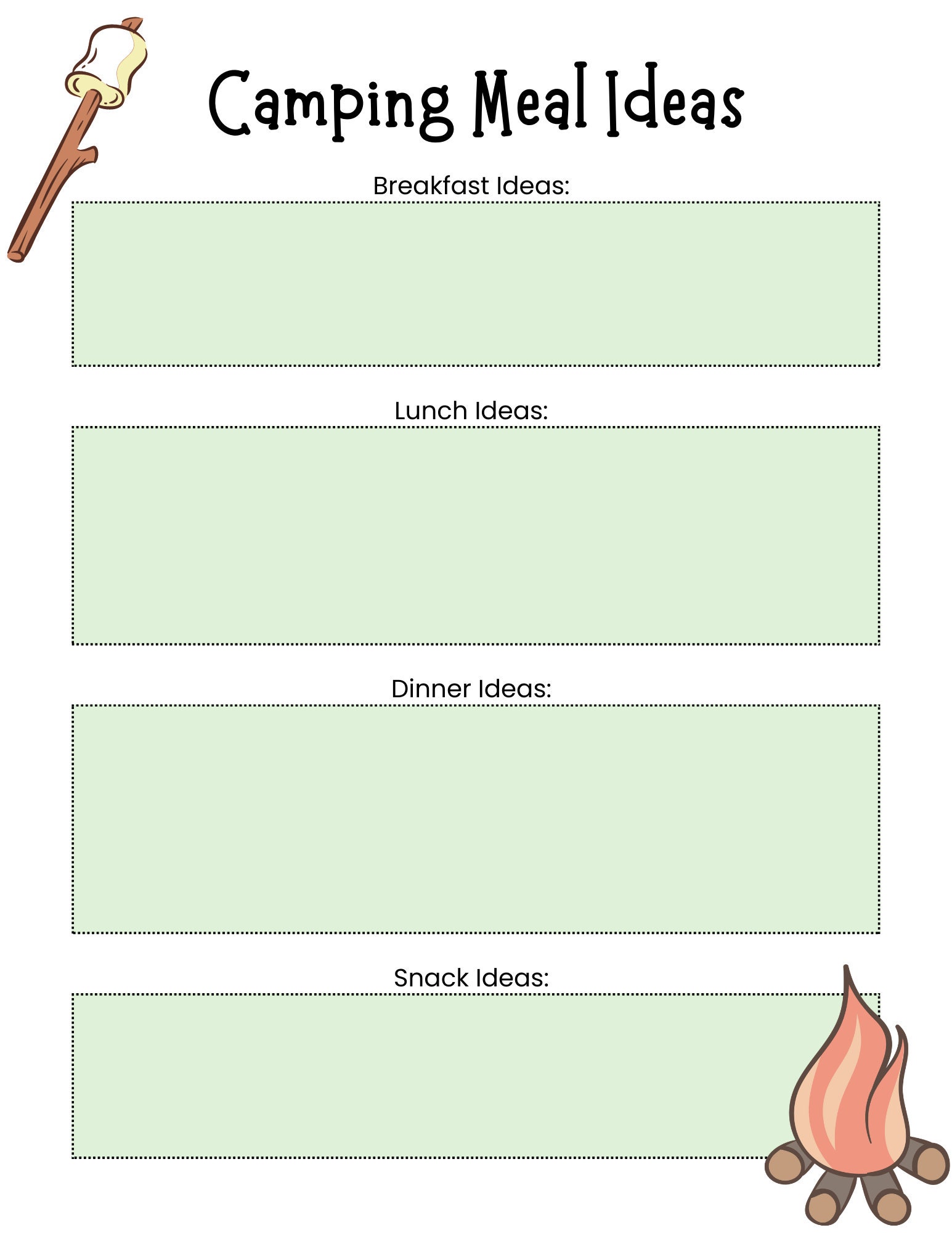 Camping Planner Printable Instant Download - Etsy