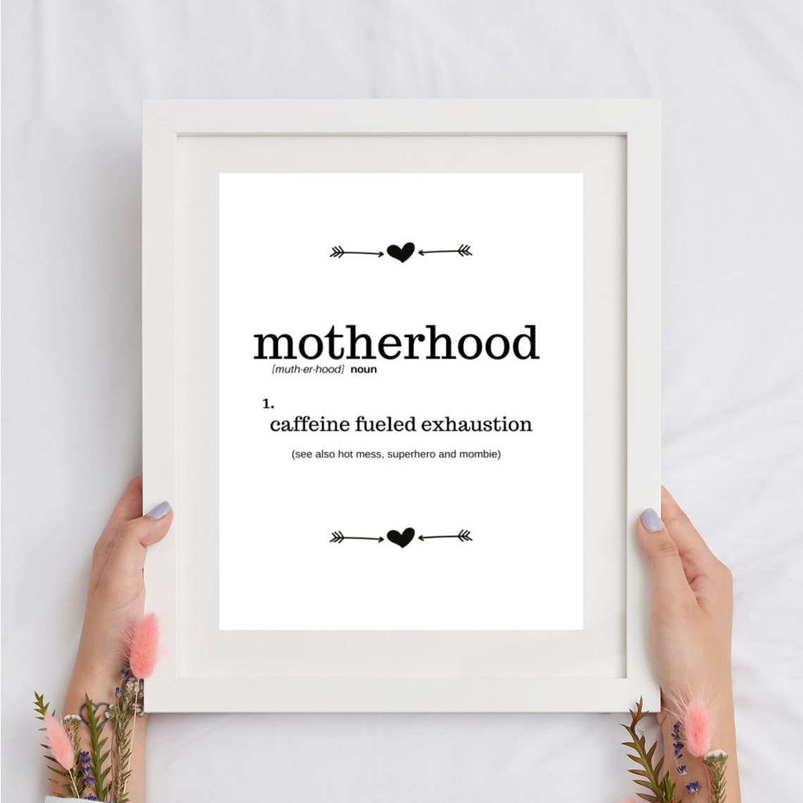 Motherhood Definition Print, Motherhood Definition Printable, Mother's