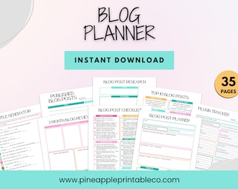 Blog Planner | Blogging Planner | Planner for Bloggers | Blog Branding Kit | Blog Post Planner | Blog Organizer | Business Planner