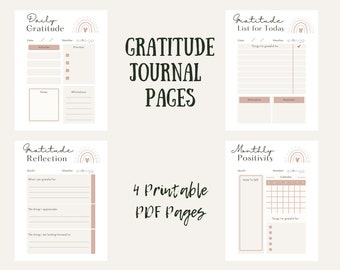 Printable Gratitude Journal: Daily Mindfulness Reflection (PDF)