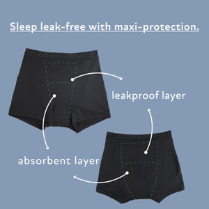 Peace of Mind Goat Union Period Sleep Shorts for Heavy Flow Highly Absorbent & Leakproof Full Coverage Free from Tampons and Pads image 5