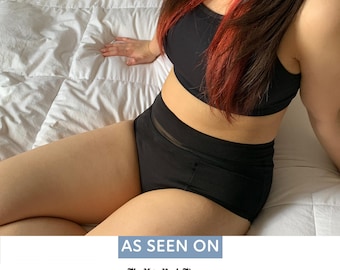 Goat Union Overnight Period Briefs - hi-rise, front to back full coverage, heavy flow