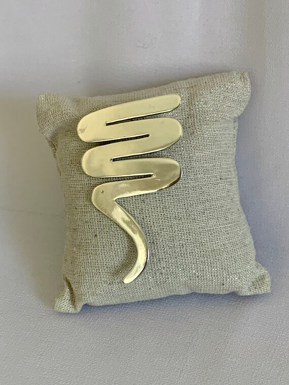Taxco Mexico Sterling Silver Squiggle Brooch Pendant