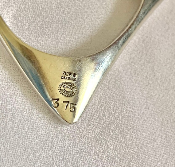 Georg Jensen Sterling Silver Henning Koppel Triangle Brooch #375 