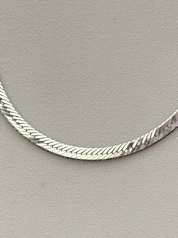 3mm Flat Herringbone Sterling Silver Chain Necklac