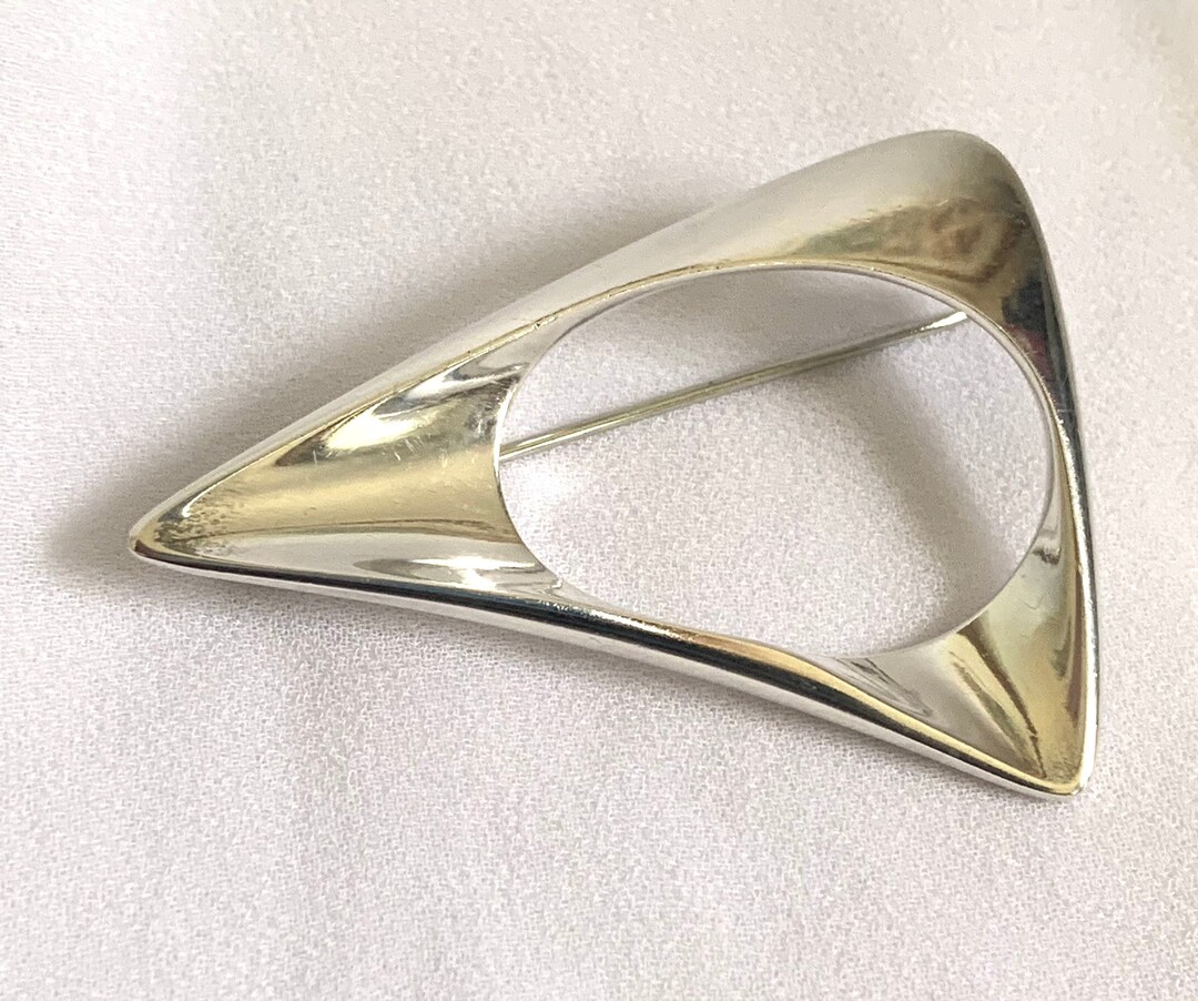   ヘニングコッペル トライアングル 375 ブローチ Georg Jensen Sterling Silver Henning Koppel Triangle Brooch
