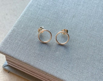 Small Sterling Silver Circle Earrings