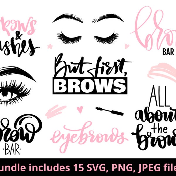 Sourcils PNG | Contenu du salon | Fichiers numériques sur le thème du maquillage | Téléchargement instantané | Vernis à ongles SVG | polonais | Ongles PNG