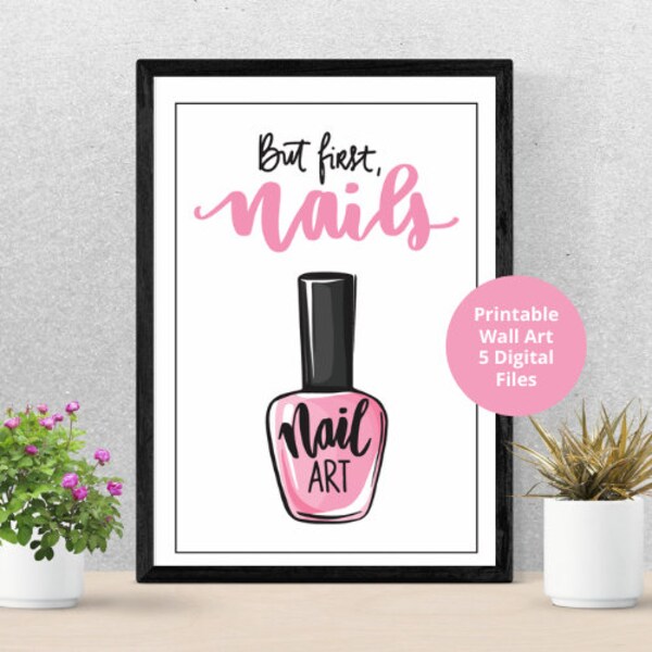 Nail Polish Poster Etsy