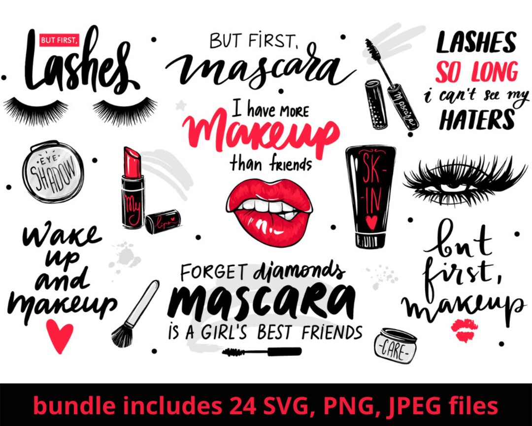 Makeup SVG Bundle Makeup PNG Salon Content Makeup Themed - Etsy