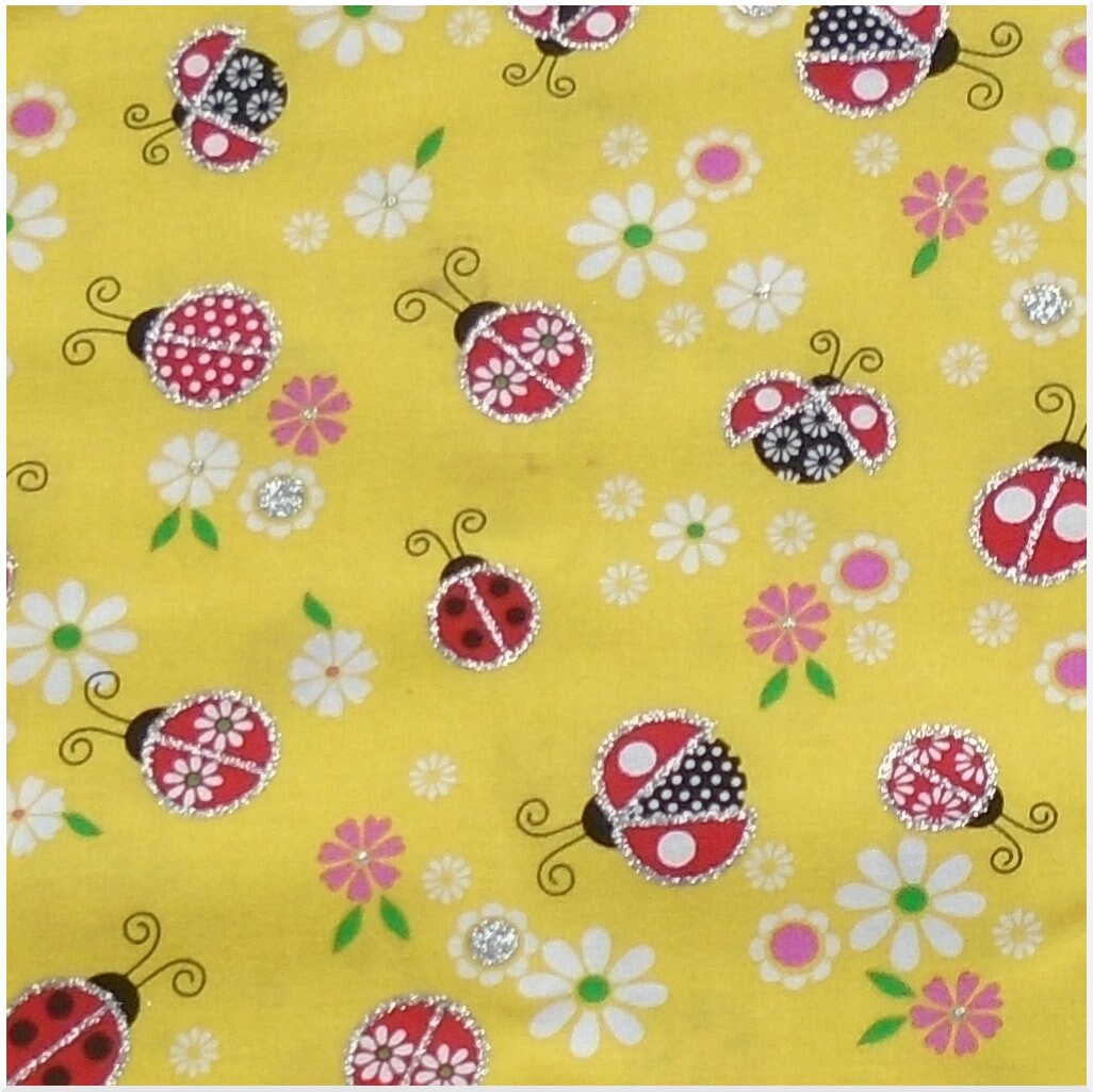 Ladybugs by Fabric Traditions Cotton Fabric by the Yard Etsy