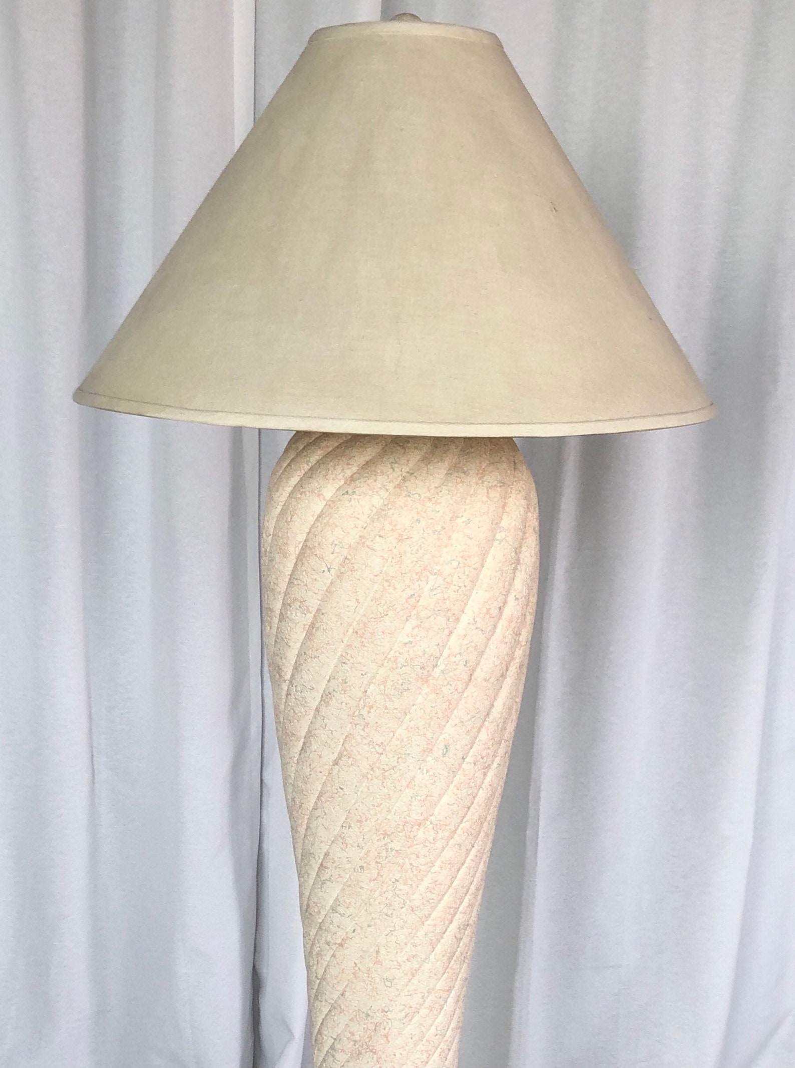 Vintage stone swirl plaster floor lamp 90s lamp 80s floor lamp Etsy