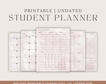 Printable Student Planner PDF | College Study Planner