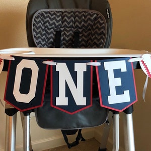 Baseball High Chair Banner, First Birthday
