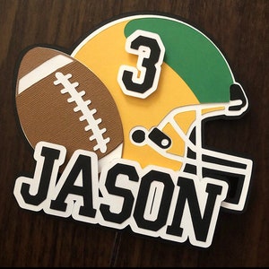 Football Cake Topper, Personalized Cake Topper, Custom Cake Topper, Football Birthday Party,
