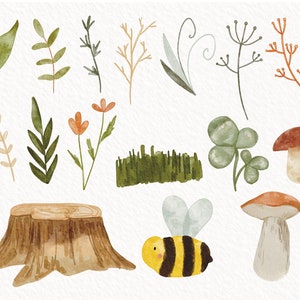 Bear Watercolor Clipart, Woodland Animals Nursery Png, Cute Bear ...