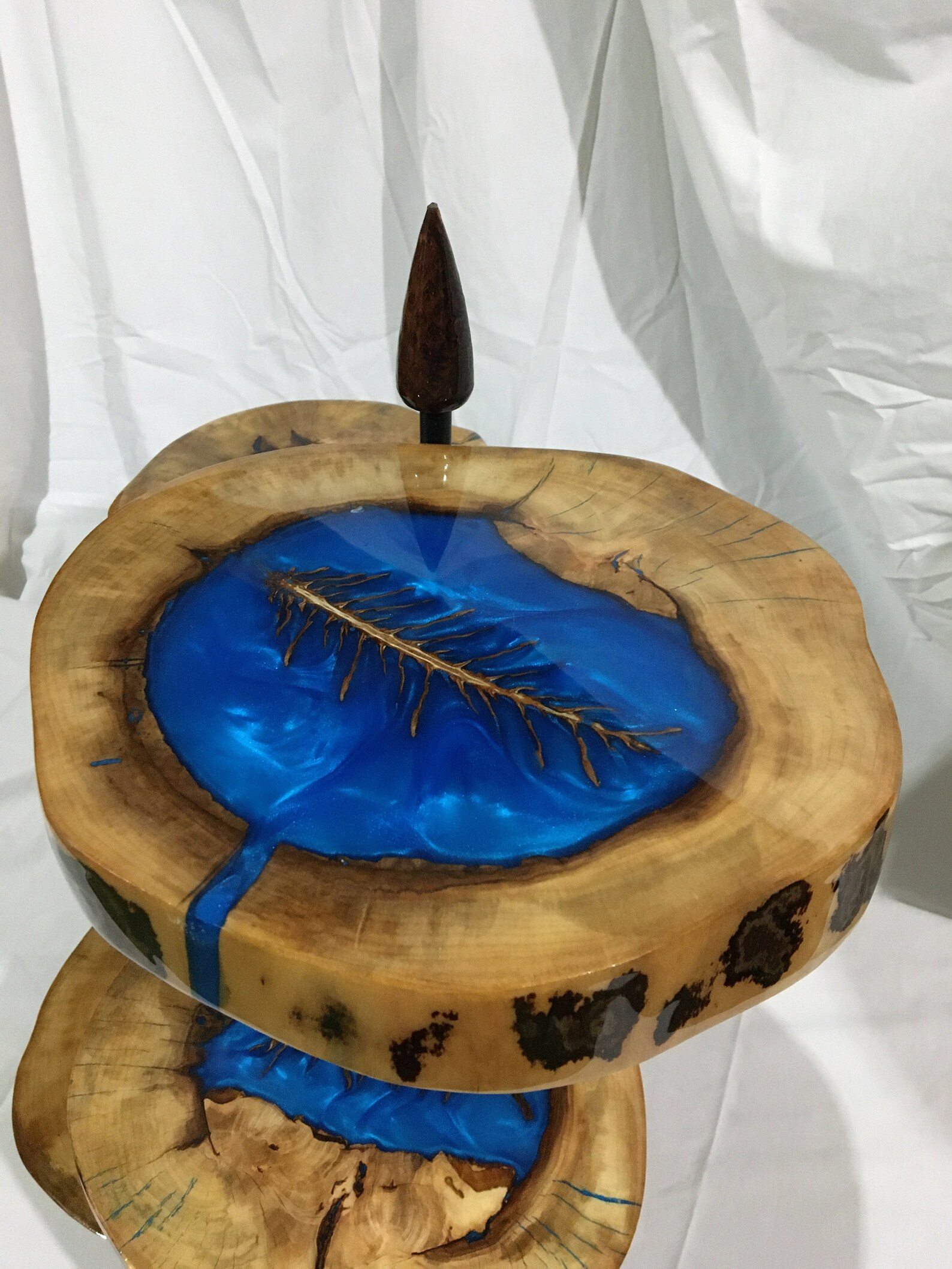 4 tier wood epoxy charcuterie board stand Etsy