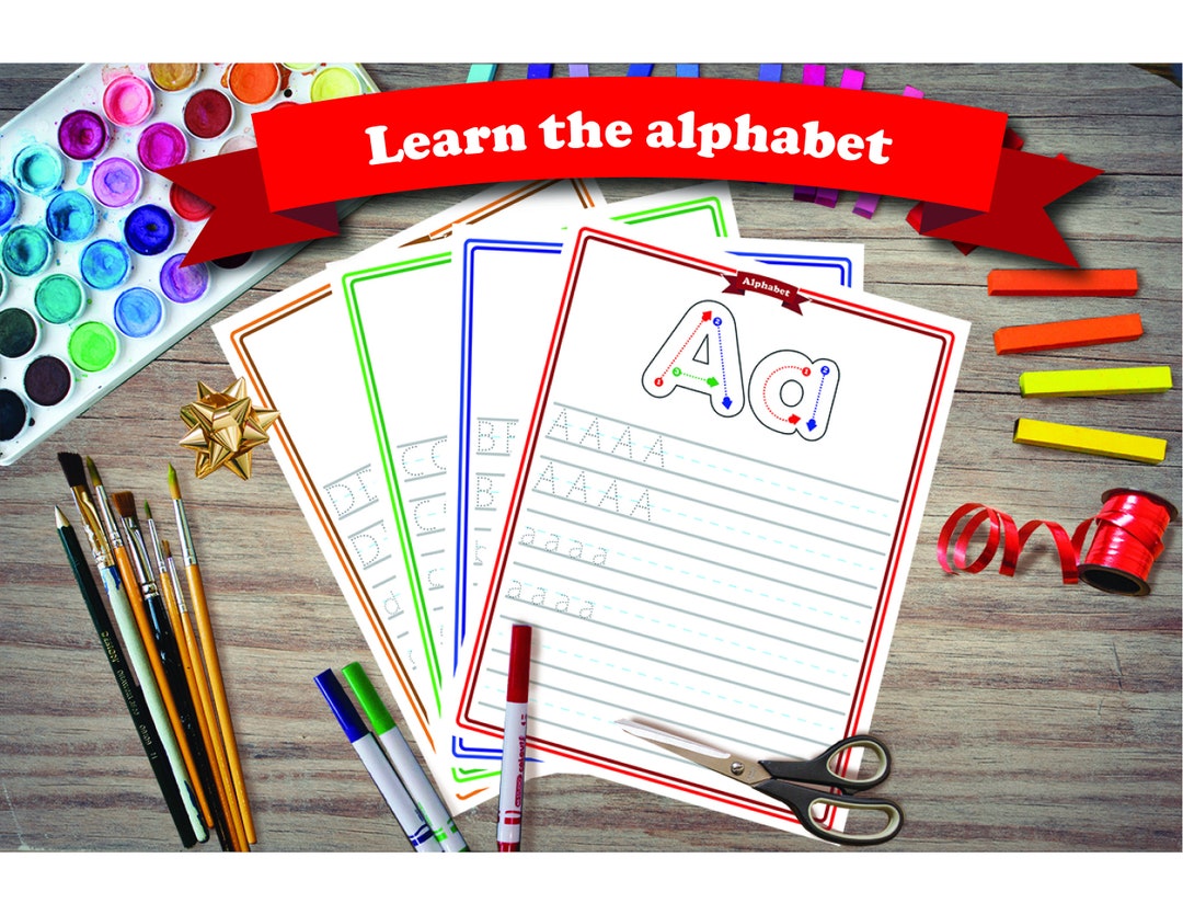 ALPHABET Learn to Draw Letters Printable PDF Busy Binder Etsy UK