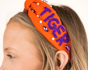 Tiger SeedBead Headband