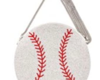 Baseball Seed Bead Crossbody bag