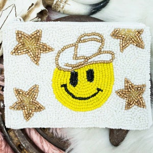 Western Seed bead Smile coin purse