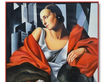 Tamara de Lempicka - Portrait de Mme Boucard 60 x 90 cm Huile sur toile faite à la main Peinture à l'huile peinte à la main qualité premium DE1