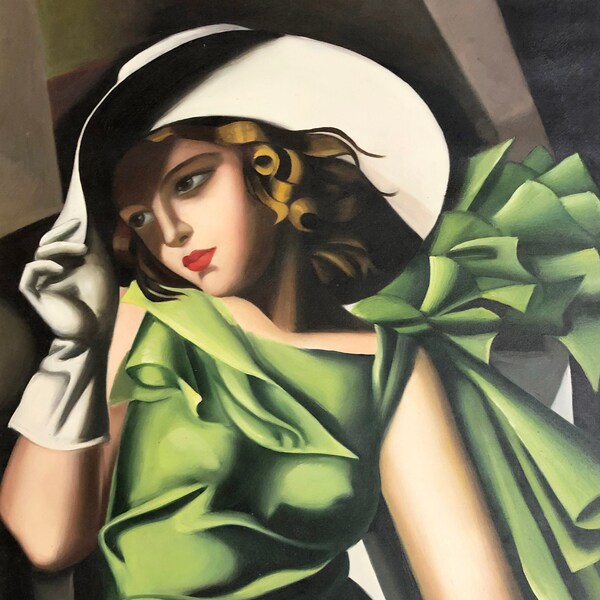 Young Girl in Green by Tamara De Lempicka Etsy