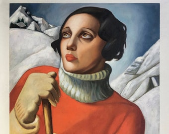 Tamara de Lempicka Saint Moritz Huile sur toile peinture à l'huile faite à la main Art Déco design supérieur et qualité premium DE1