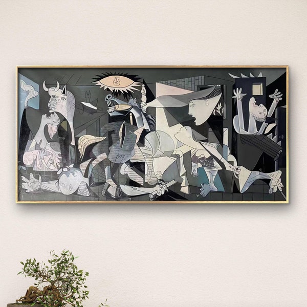 Pablo Picasso - Guernica 55 x 110 cm Huile sur toile faite à la main Peinture à l'huile Reproduction faite à la main DE1 cym250 Pas de giclée Pas d'impression 234