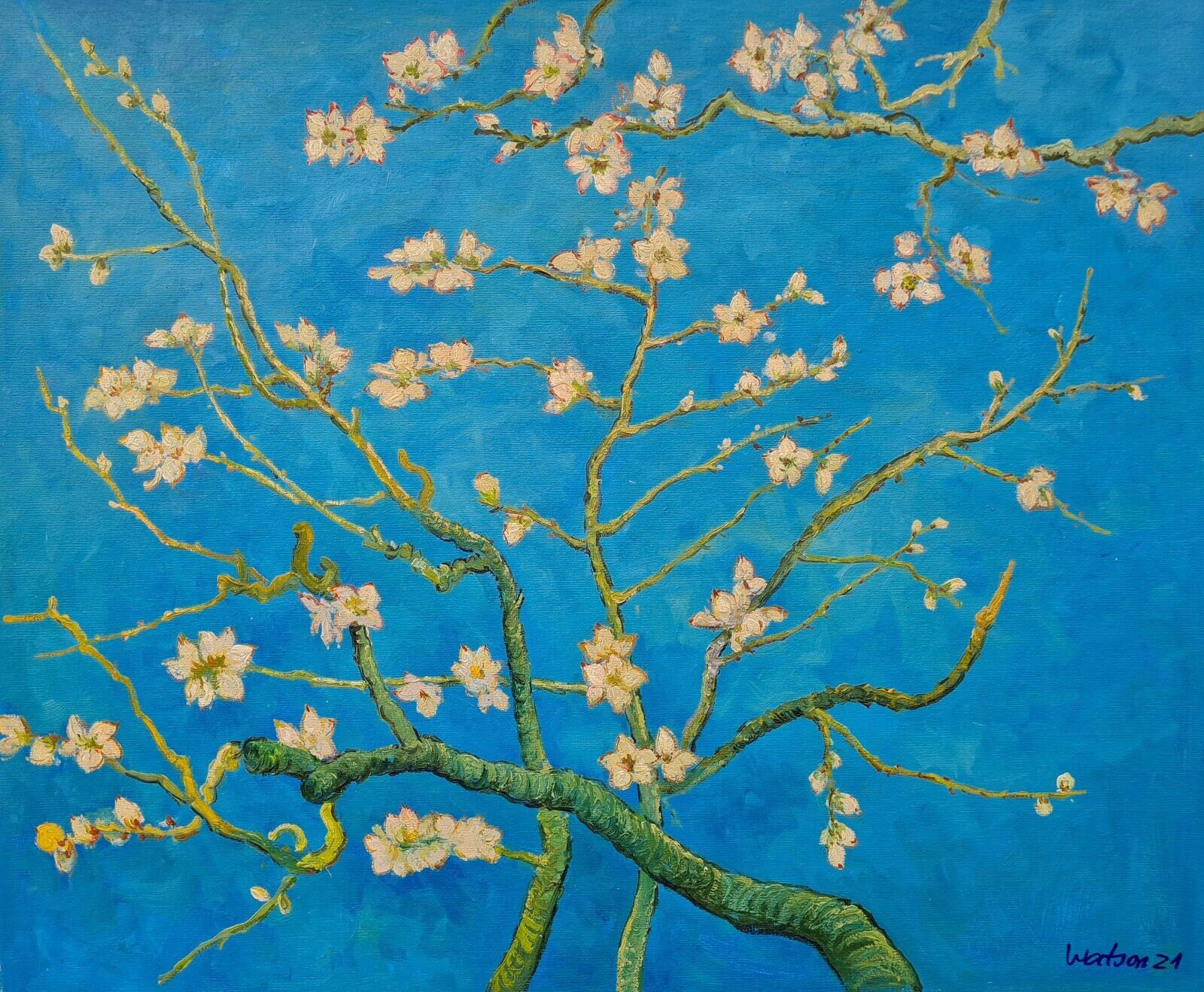 フィンセント・ファン・ゴッホ - アーモンドの花 50 x 60 cm