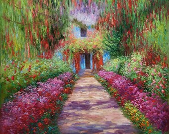 クロード・モネ　油絵　”Landscape ” 　変形サイズ　オルセー・ラベル付き 没後100年「クロード・モネ」展 ありのままの自然問いかける - 日本