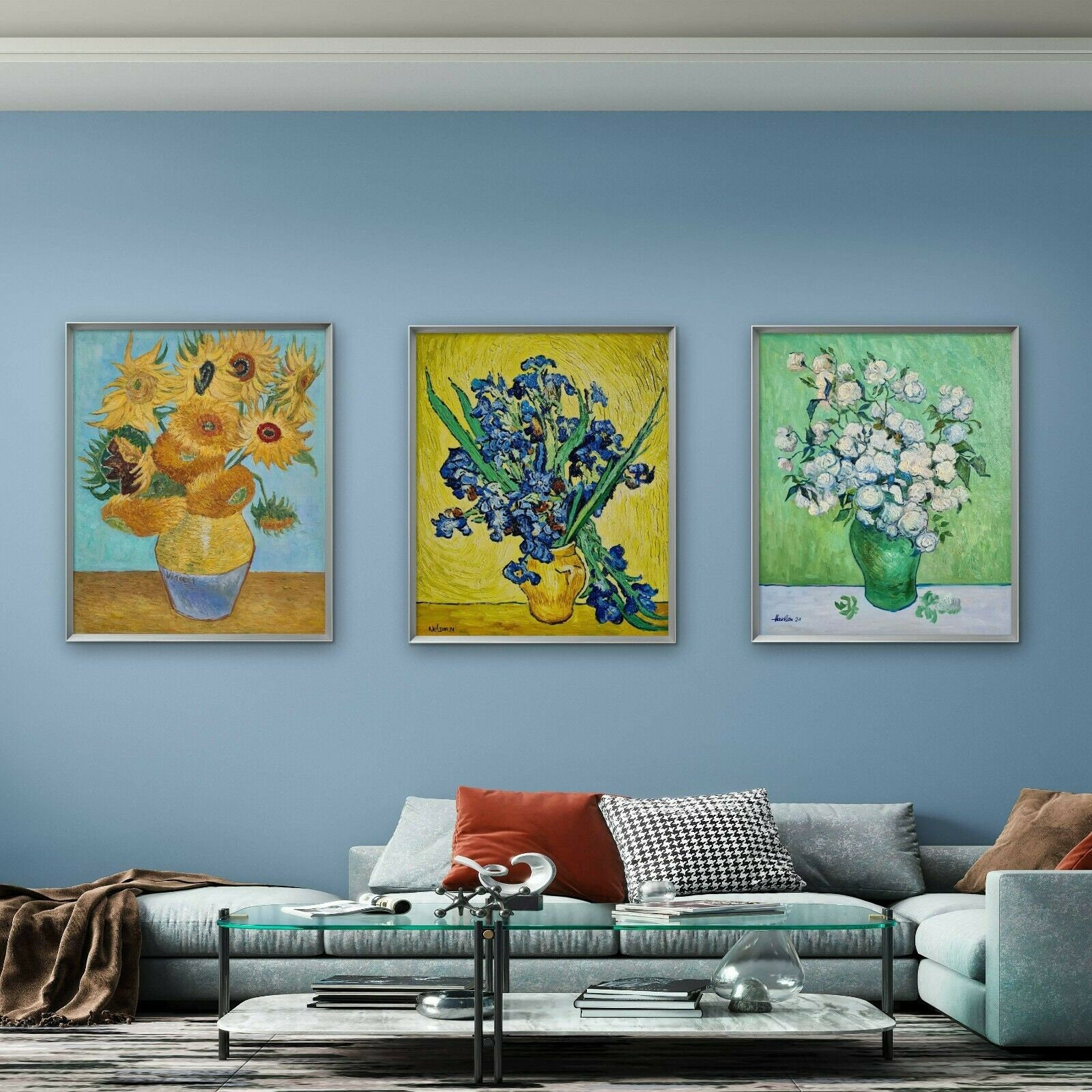 Vincent Van Gogh - Irises | Riproduzione dipinta a mano su tela Vincent Van Gogh - Irises | Riproduzione dipinta a mano su tela