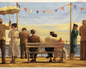 Jack Vettriano - La jetée Peinture à l'huile faite à la main sur toile Reproduction Travail manuel Peinture à l'huile de qualité supérieure DE1 150