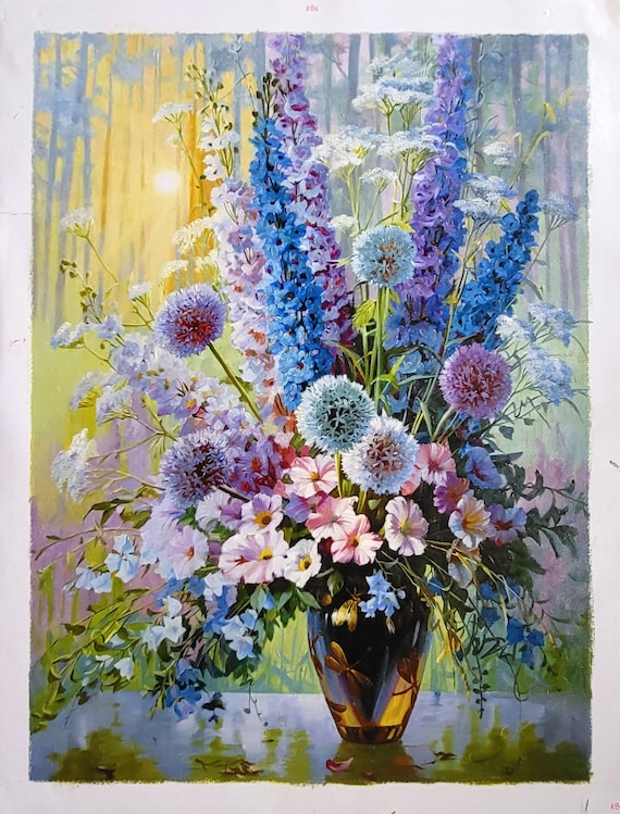 Tapisserie Murale Charlotte Home – Bouquet D'été, 53x40 Pouces, Coton, Art Mural USA