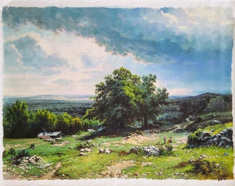 Ivan Shishkin - View near Dusseldorf Düsseldorf, Albert Bierstadt - Merced River, Yosemite Valley 90 x 120 cm HANDMADE oil painting reproduction DE1