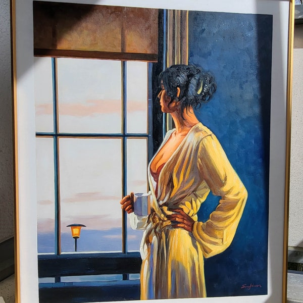 Jack Vettriano - Baby bye bye, 60 x 75 cm HANDMADE Oil Painting on canvas Reproduction Handarbeit Ölgemälde premium quality DE1 hxp