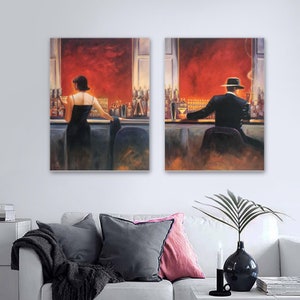 Cigar Bar, Evening Lounge 60 x 80 cm HANDMADE Oil Painting on canvas Handcrafted oil painting premium quality DE1 hxp150