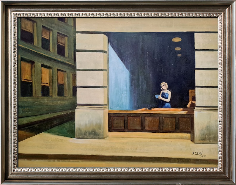 Edward Hopper New York Office 60 X 80 Cm HANDMADE IN STOCK Etsy