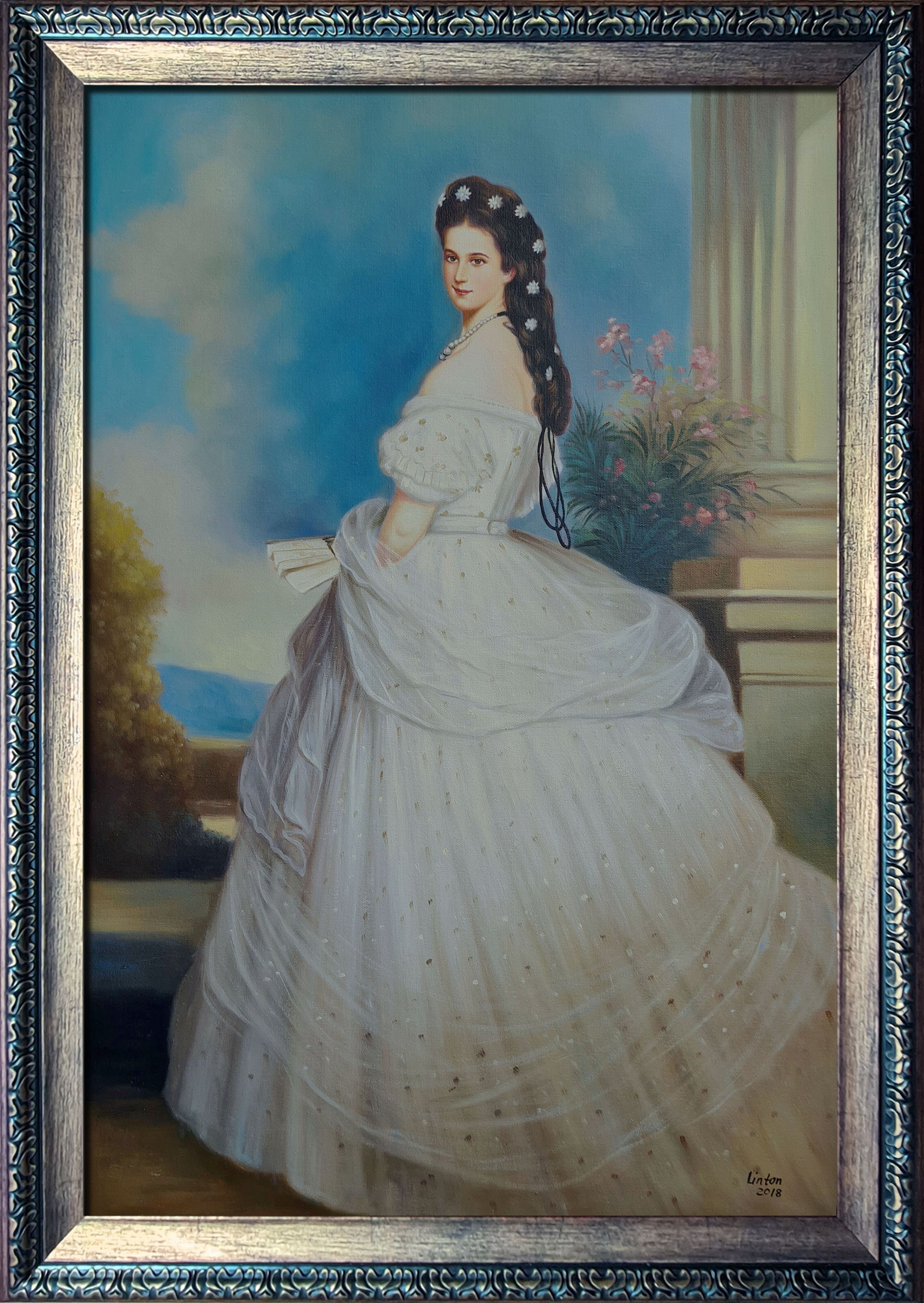 油絵　エリザベート　72×92cm 油絵 エリザベート 72×92cm 油絵 エリザベート 72×92cm 油絵