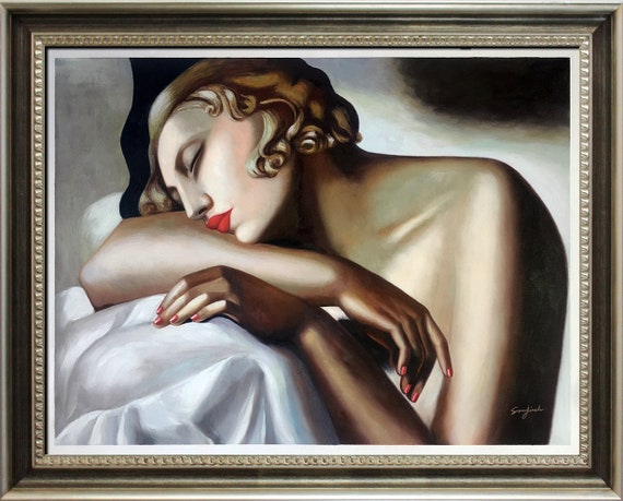 Tamara De Lempicka La Dormeuse 90 X 120 Cm & 60 X 90 Cm the Sleeping Girl  HANDMADE Oil Painting Repro Handcrafted Oil Painting Art Deco DE1 - Etsy  Sweden