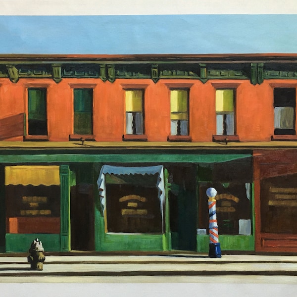 Edward Hopper - Early Sunday Morning 55x100cm HANDMADE oil on canvas Öl auf Leinwand DE1 hxp150