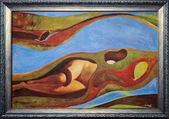 Max Ernst - the Garden of France 60 X 90 Cm HANDMADE IN STOCK Oil