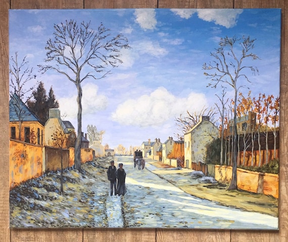 Camille Pissarro A Road in Louveciennes 50 X 60 Cm Hand Painted