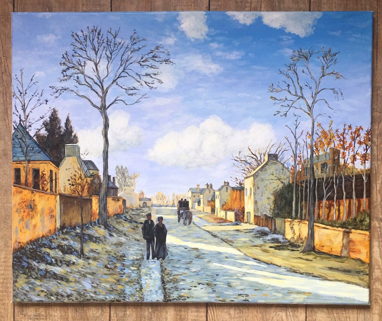 Camille Pissarro、LA GRAND'ROUTE, LOUVECI Camille Pissarro、LA GRAND'ROUTE, LOUVECI The road from