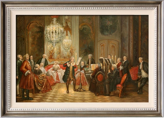 Adolph Menzel Frederick the Great Playing the Flute at Sanssouci