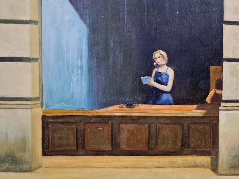 Edward Hopper New York Office 60 X 80 Cm HANDMADE IN STOCK Etsy